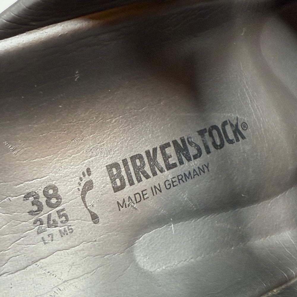 Birkenstock Silver Gray Arizona Two-strap Eva Sandals Shoe S-425 Sz 7-7.5/ 38 EU - Picture 2 of 9